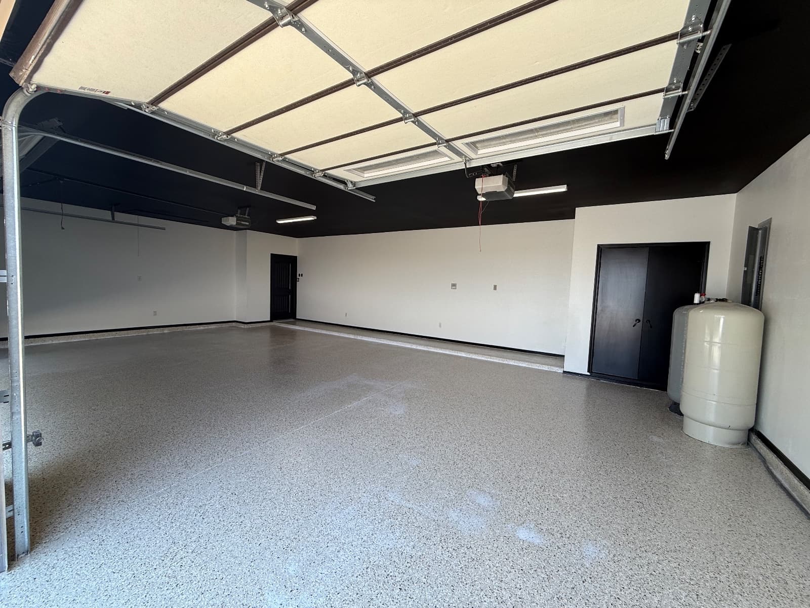 Epoxy flooring and interior painting on a garage