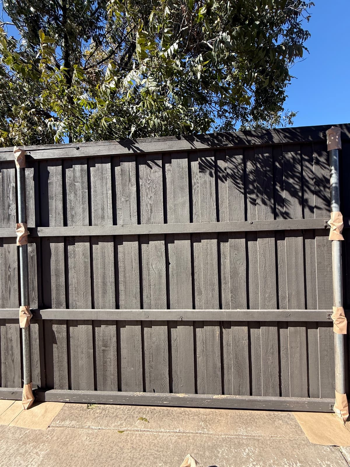 Fence Staining project by Luxeline Painters
