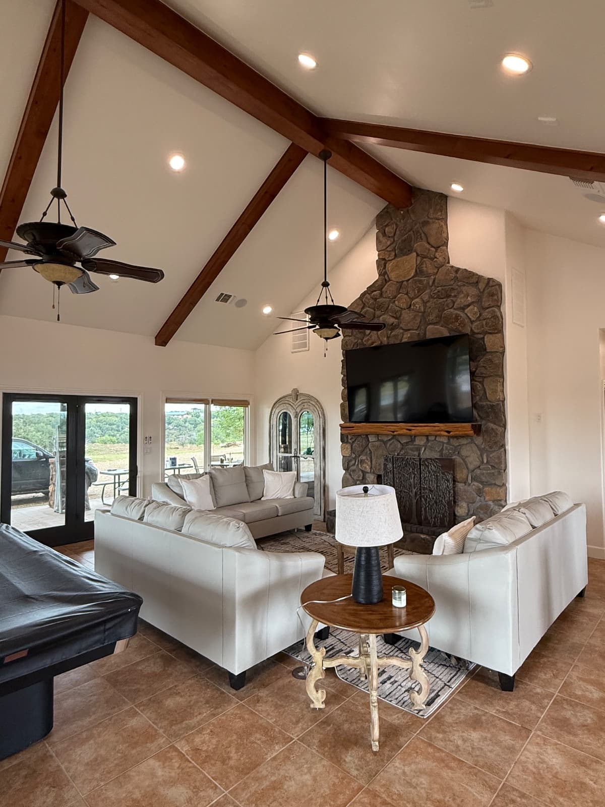 Interior painting + wood stain done by Luxeline painters in Amarillo tx